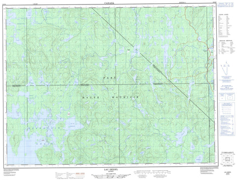 032B09 Lac Deziel Canadian topographic map, 1:50,000 scale