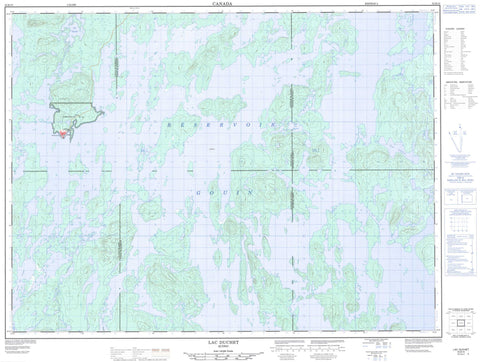 032B10 Lac Duchet Canadian topographic map, 1:50,000 scale