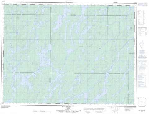 032B12 Lac Megiscane Canadian topographic map, 1:50,000 scale