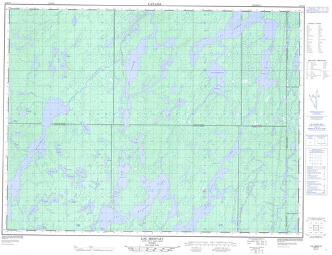 032B13 Lac Mesplet Canadian topographic map, 1:50,000 scale