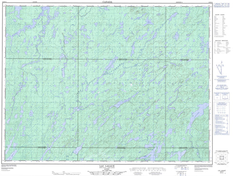 032B14 Lac Lagace Canadian topographic map, 1:50,000 scale