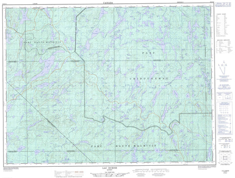 032B16 Lac Dubois Canadian topographic map, 1:50,000 scale