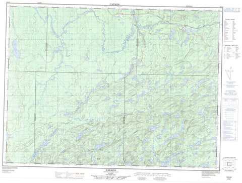 032C02 Paradis Canadian topographic map, 1:50,000 scale