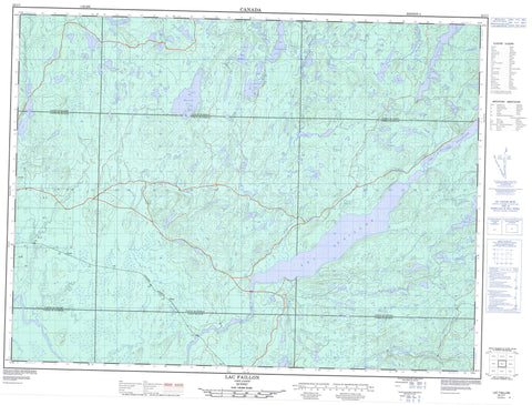 032C07 Lac Faillon Canadian topographic map, 1:50,000 scale