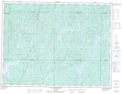 032C09 Lac Achepabanca Canadian topographic map, 1:50,000 scale