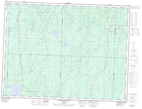 032C13 Riviere Obalski Canadian topographic map, 1:50,000 scale