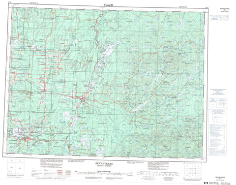 032C Senneterre Canadian topographic map, 1:250,000 scale