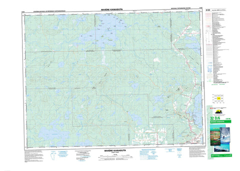 032D06 Riviere Kanasuta Canadian topographic map, 1:50,000 scale