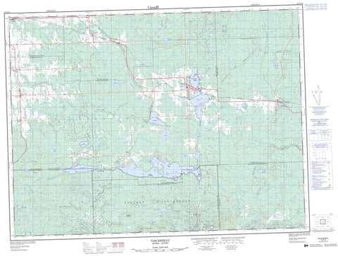 032D10 Taschereau Canadian topographic map, 1:50,000 scale