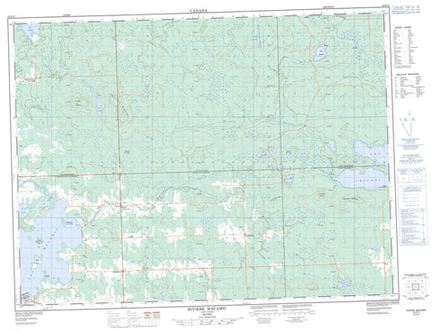 032D15 Riviere Macamic Canadian topographic map, 1:50,000 scale