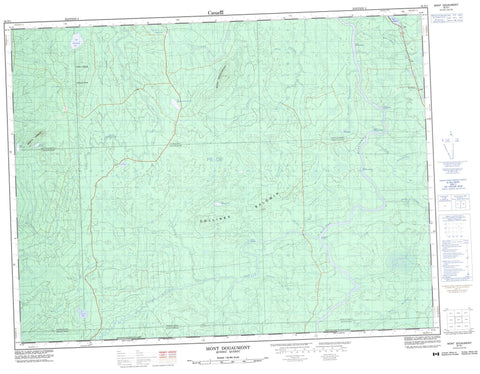 032E01 Mont Douaumont Canadian topographic map, 1:50,000 scale