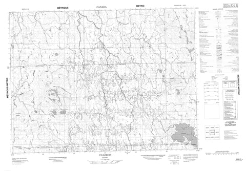 032E03 Villebois Canadian topographic map, 1:50,000 scale