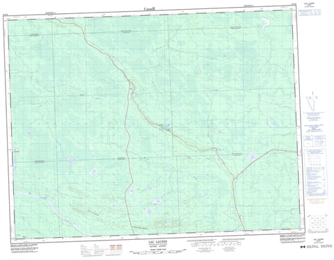 032E09 Lac Laurin Canadian topographic map, 1:50,000 scale