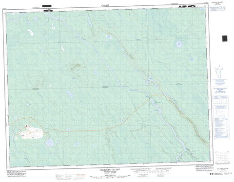 032E15 Collines Gaudet Canadian topographic map, 1:50,000 scale