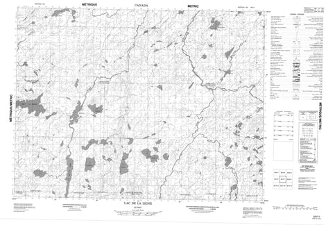 032F01 Lac De La Ligne Canadian topographic map, 1:50,000 scale