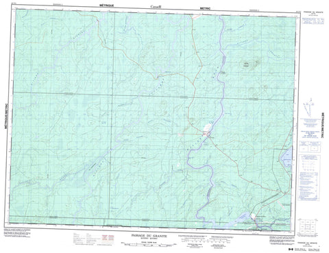 032F03 Passage Du Granite Canadian topographic map, 1:50,000 scale