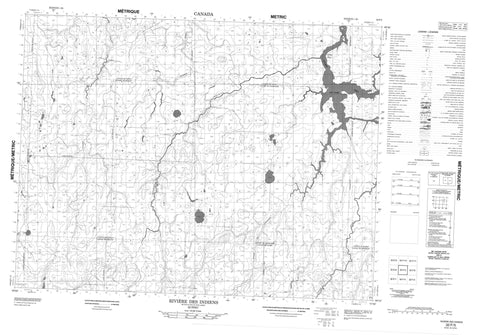 032F05 Riviere Des Indiens Canadian topographic map, 1:50,000 scale