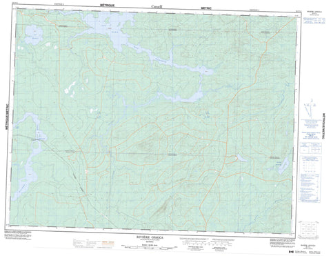 032F11 Riviere Opaoca Canadian topographic map, 1:50,000 scale