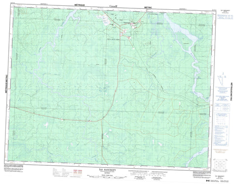 032F12 Ile Bancroft Canadian topographic map, 1:50,000 scale