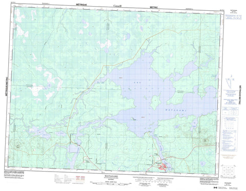 032F13 Matagami Canadian topographic map, 1:50,000 scale