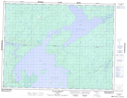 032F15 Lac Au Goeland Canadian topographic map, 1:50,000 scale