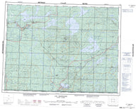 032F Lac Waswanipi Canadian topographic map, 1:250,000 scale