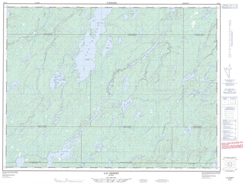 032G03 Lac Hebert Canadian topographic map, 1:50,000 scale