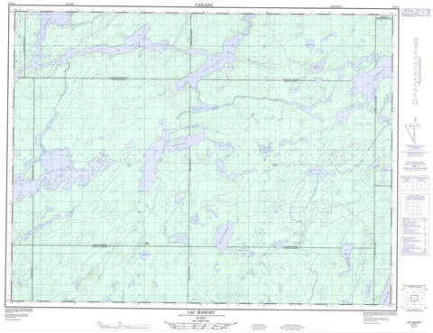 032G05 Lac Margry Canadian topographic map, 1:50,000 scale