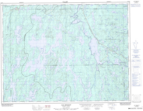 032G08 Lac Rohault Canadian topographic map, 1:50,000 scale