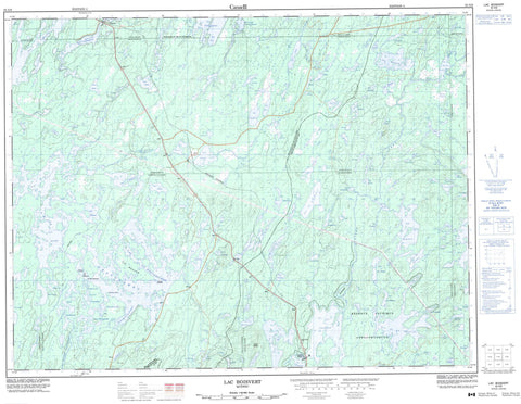 032G09 Lac Boisvert Canadian topographic map, 1:50,000 scale