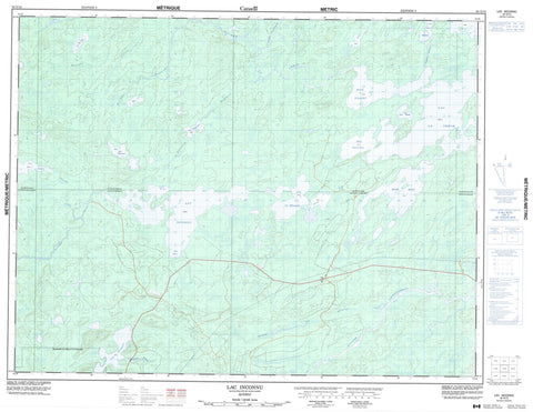 032G13 Lac Inconnu Canadian topographic map, 1:50,000 scale