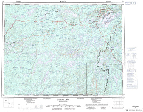 032G Chibougamau Canadian topographic map, 1:250,000 scale