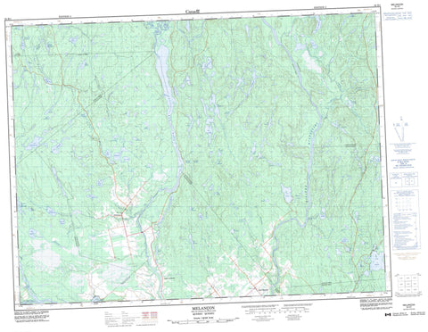 032H01 Melancon Canadian topographic map, 1:50,000 scale