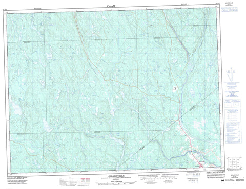 032H02 Girardville Canadian topographic map, 1:50,000 scale