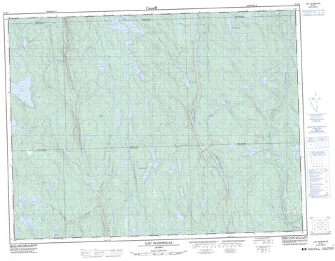 032H07 Lac Blondelas Canadian topographic map, 1:50,000 scale