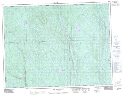 032H10 Lac Aux Huards Canadian topographic map, 1:50,000 scale