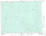 032H13 Lac Mitshisso Canadian topographic map, 1:50,000 scale