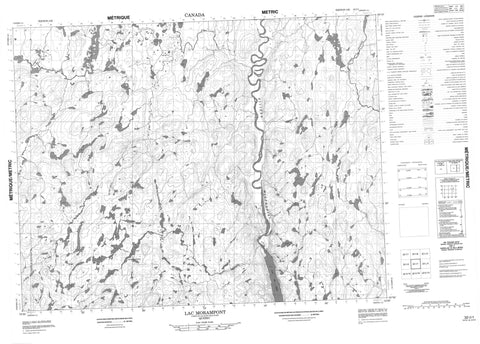 032I01 Lac Morampont Canadian topographic map, 1:50,000 scale