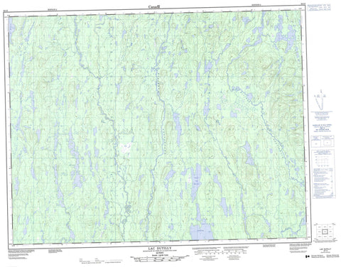 032I03 Lac Dutilly Canadian topographic map, 1:50,000 scale