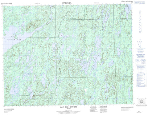 032I04 Lac Des Canots Canadian topographic map, 1:50,000 scale