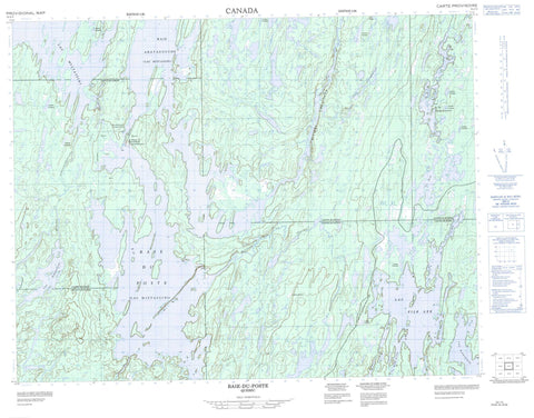 032I05 Baie Du Poste Canadian topographic map, 1:50,000 scale