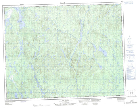 032I07 Lac Pauli Canadian topographic map, 1:50,000 scale