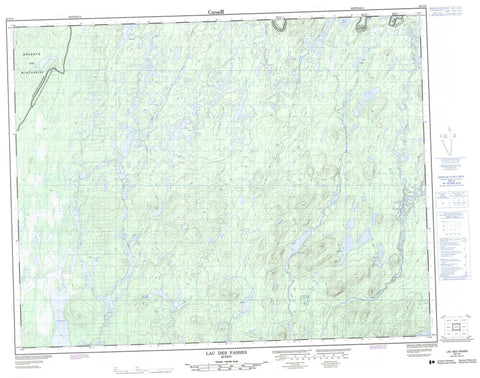 032I10 Lac Des Passes Canadian topographic map, 1:50,000 scale
