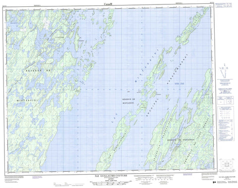 032I13 Ile Guillaume Couture Canadian topographic map, 1:50,000 scale