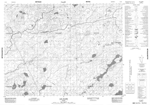 032J02 Lac Claire Canadian topographic map, 1:50,000 scale