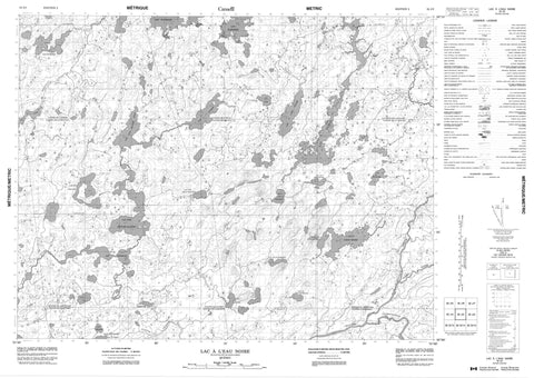 032J03 Lac A L Eau Noire Canadian topographic map, 1:50,000 scale