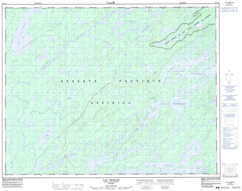 032J15 Lac Troilus Canadian topographic map, 1:50,000 scale