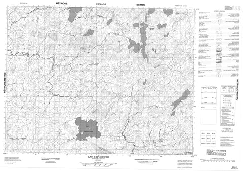 032K01 Lac Yapuouichi Canadian topographic map, 1:50,000 scale