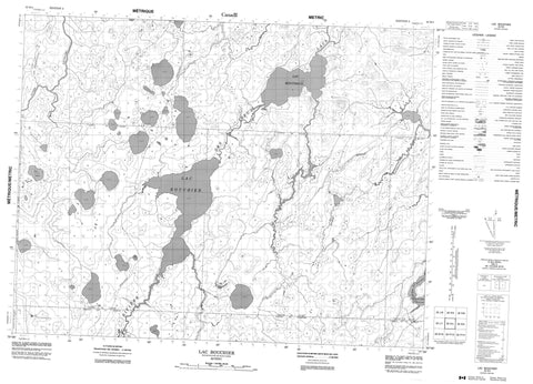 032K04 Lac Bouchier Canadian topographic map, 1:50,000 scale