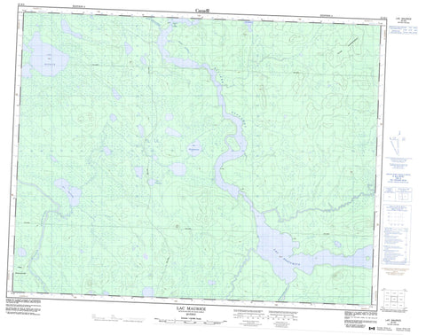 032K05 Lac Maurice Canadian topographic map, 1:50,000 scale